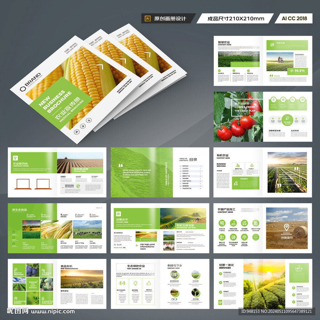 方形农业合作社画册