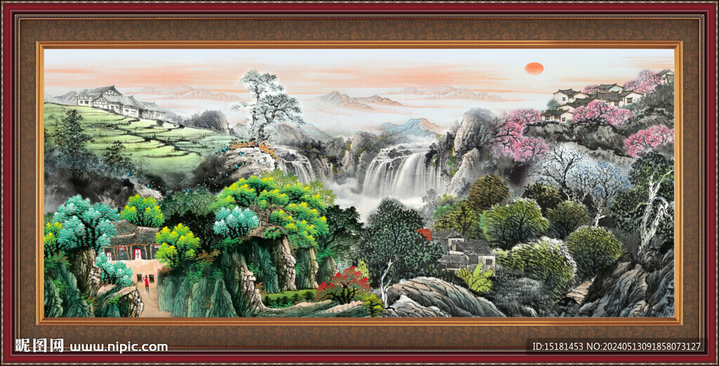 风景国画 
