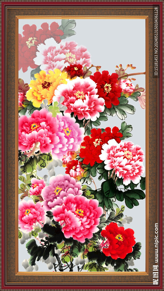 国画牡丹 
