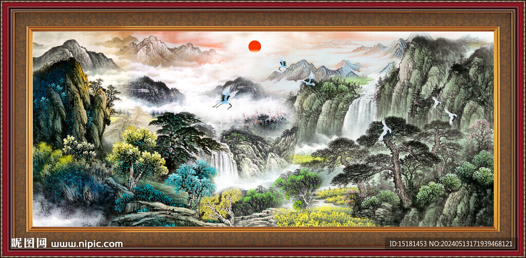 国画山水画 