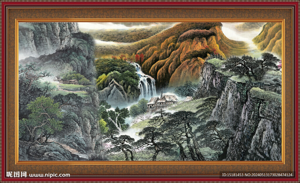 国画山水画 