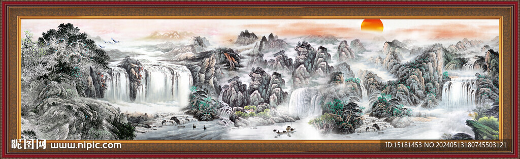 巨幅山水画 