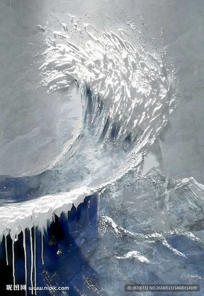 浪花插画
