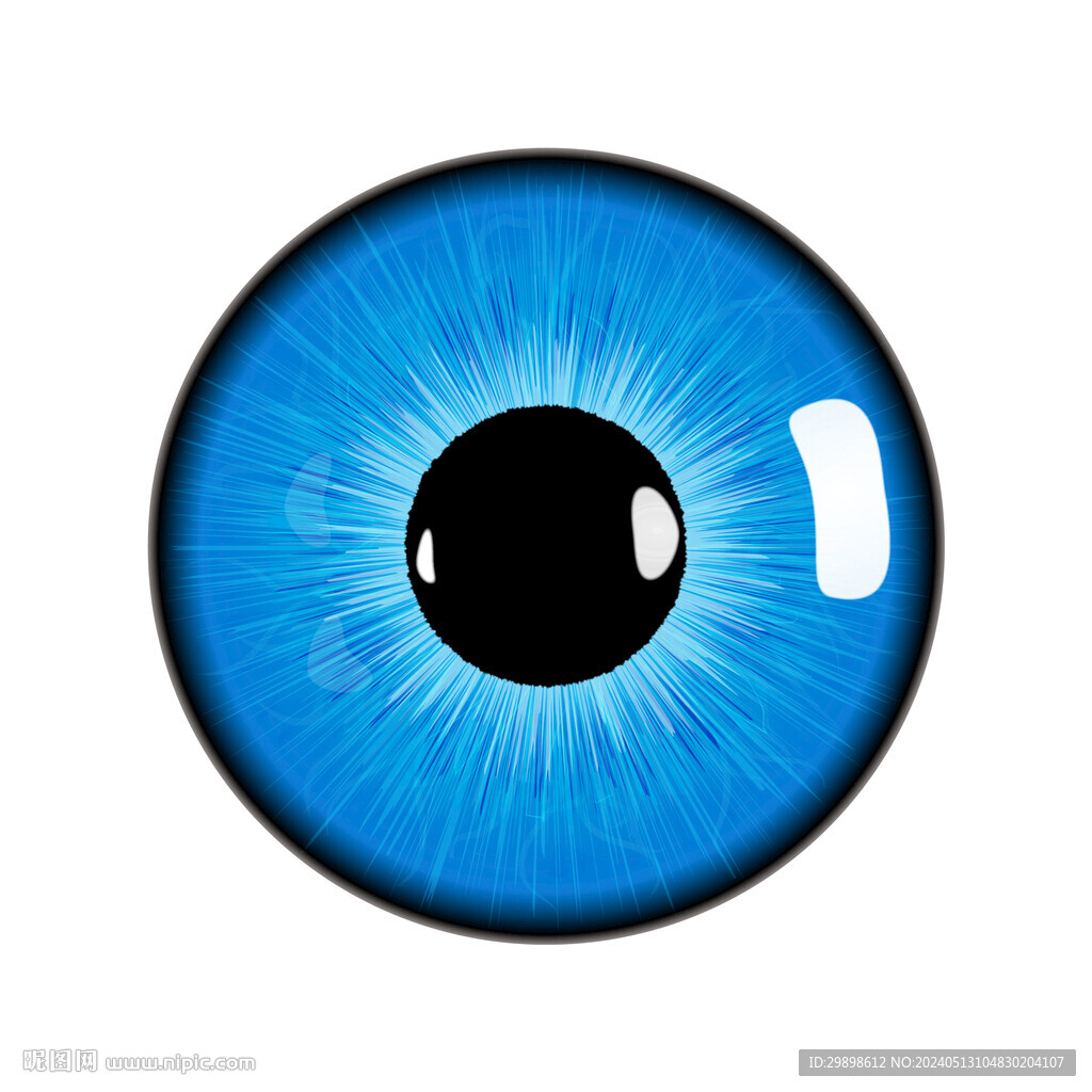 眼睛蓝色眼球眼珠子瞳孔晶体矢量