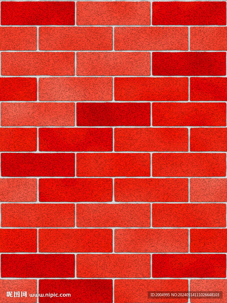 大红砖墙背景