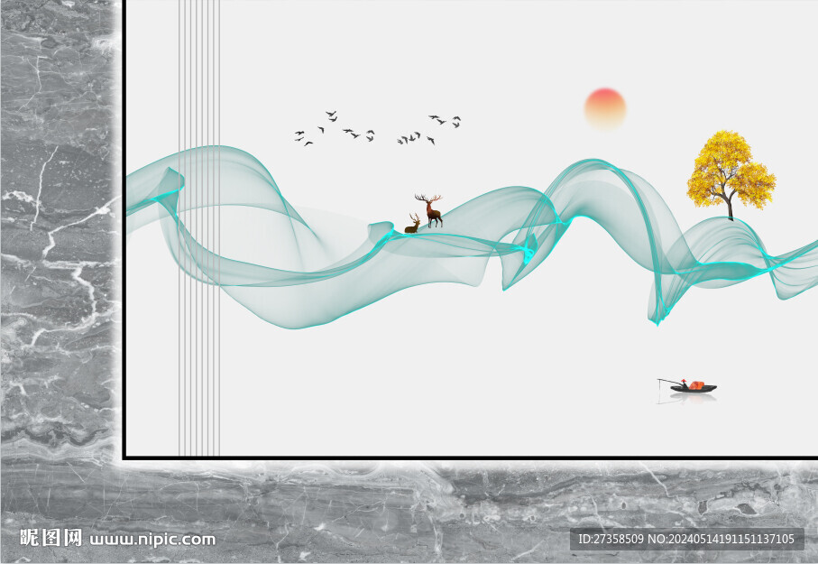 大理石纹岩板悬空背景