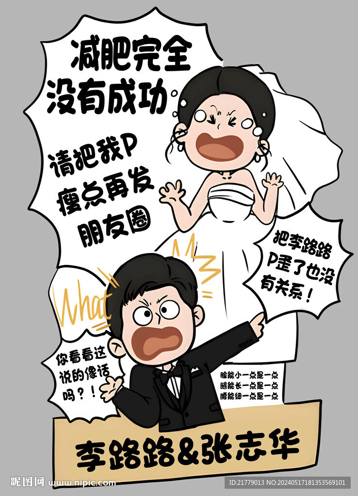 婚礼人形指引立牌