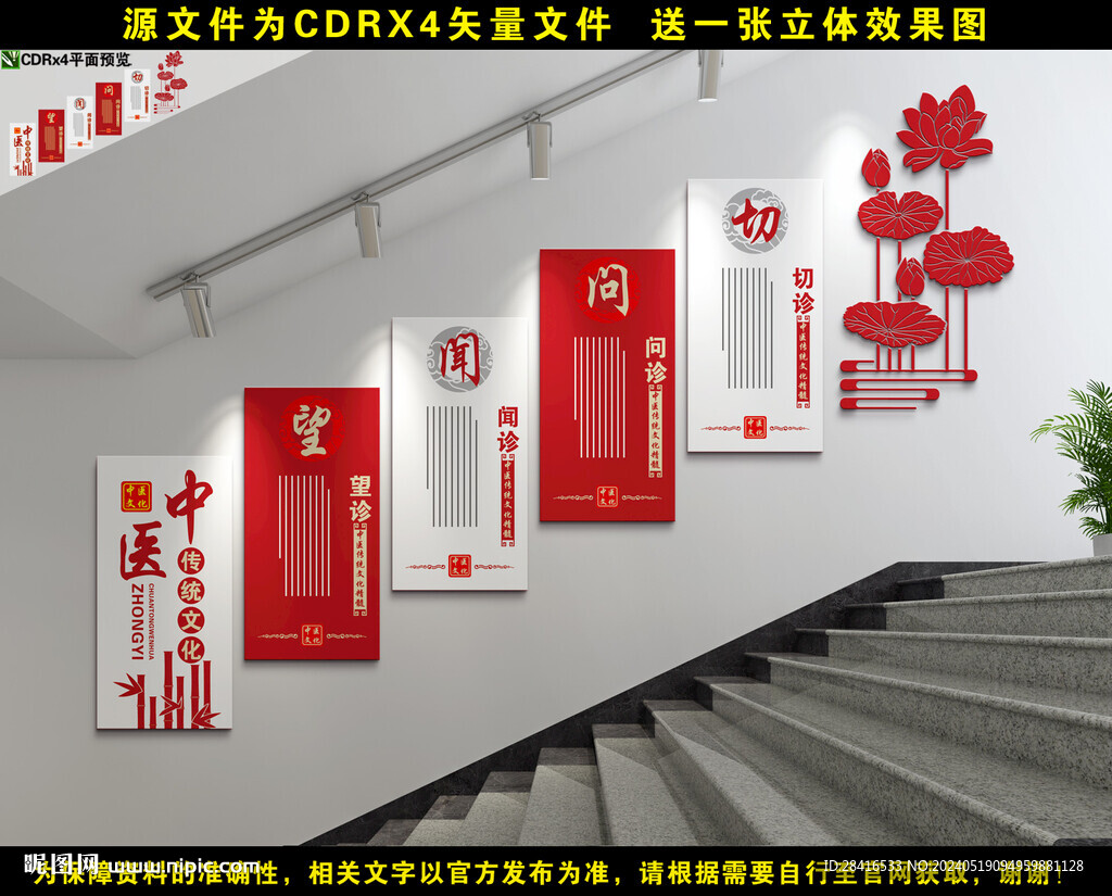 中医楼梯文化墙