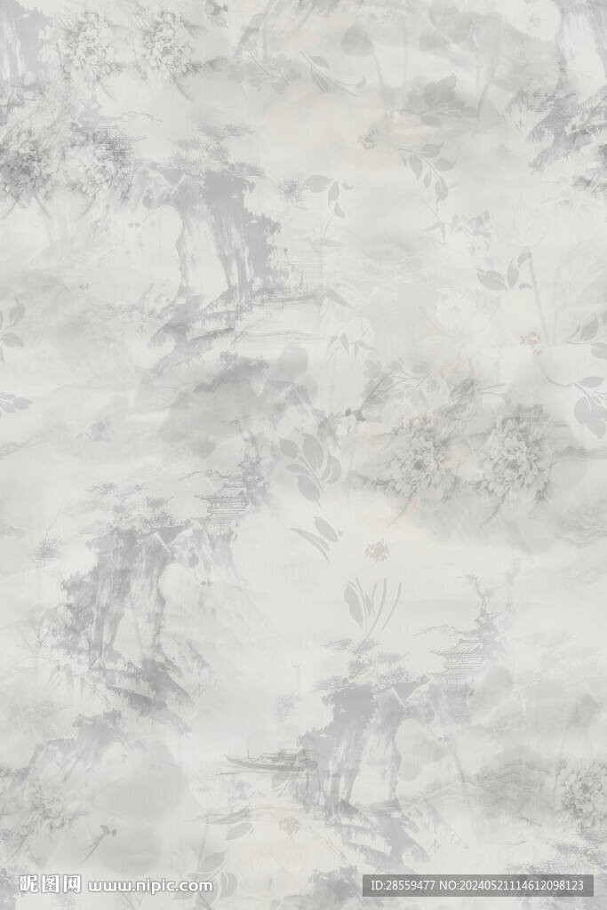 山水牡丹
