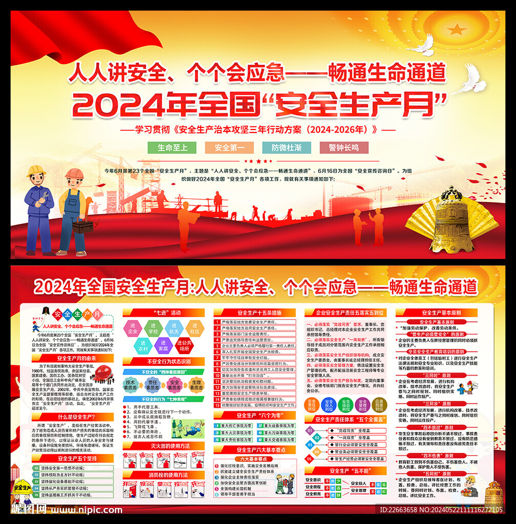 2024全国安全生产月展板