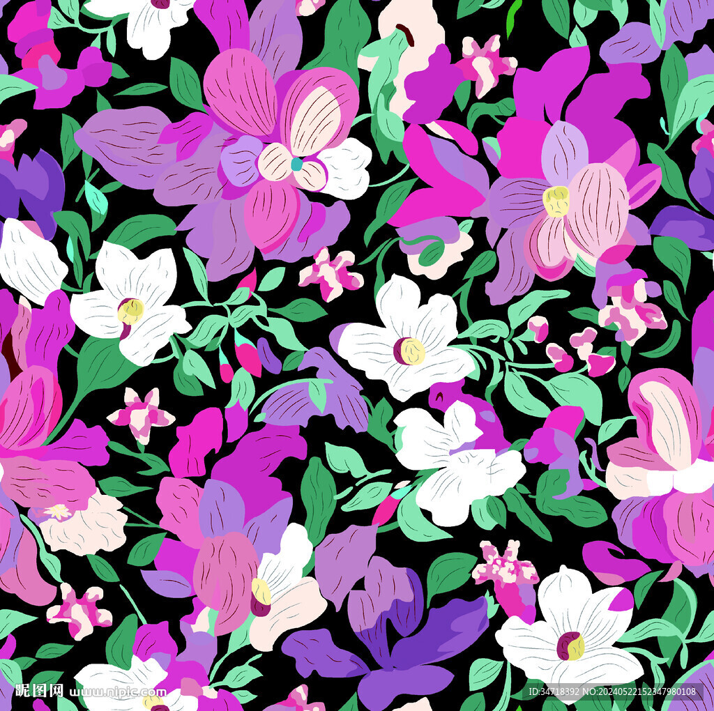 色块花