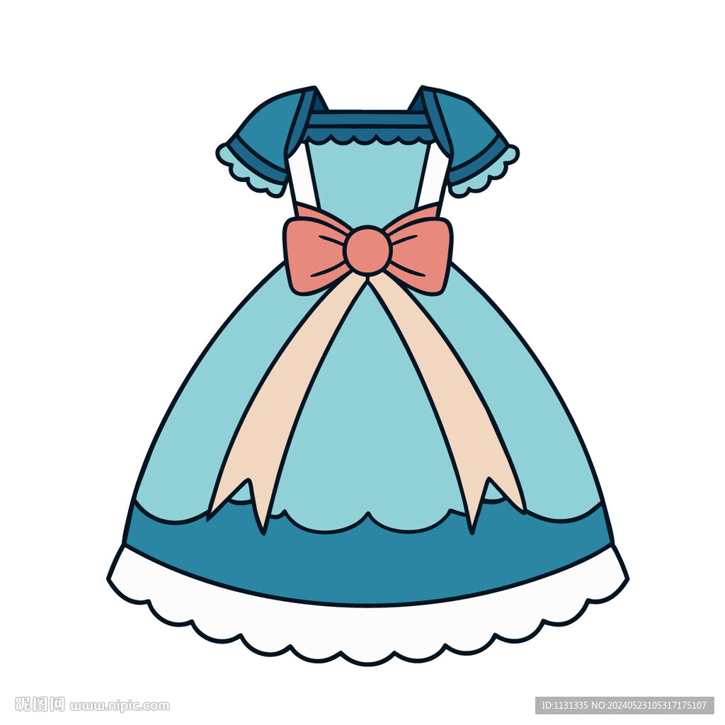 矢量衣服女孩裙子蓬蓬裙