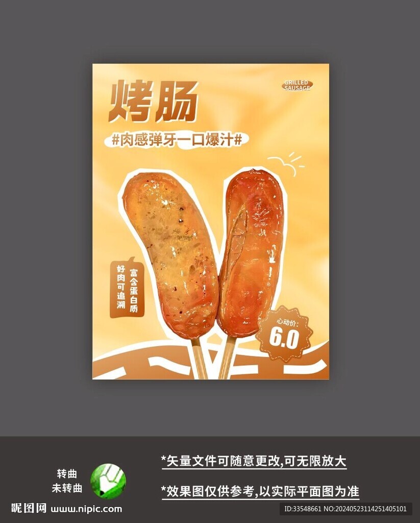 烤肠海报