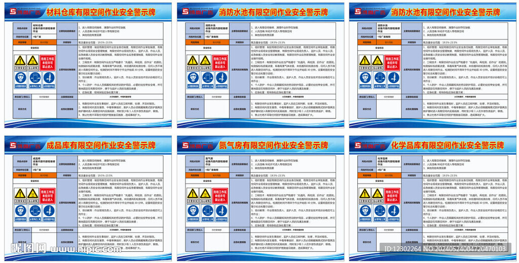 有限空间作业安全警示牌
