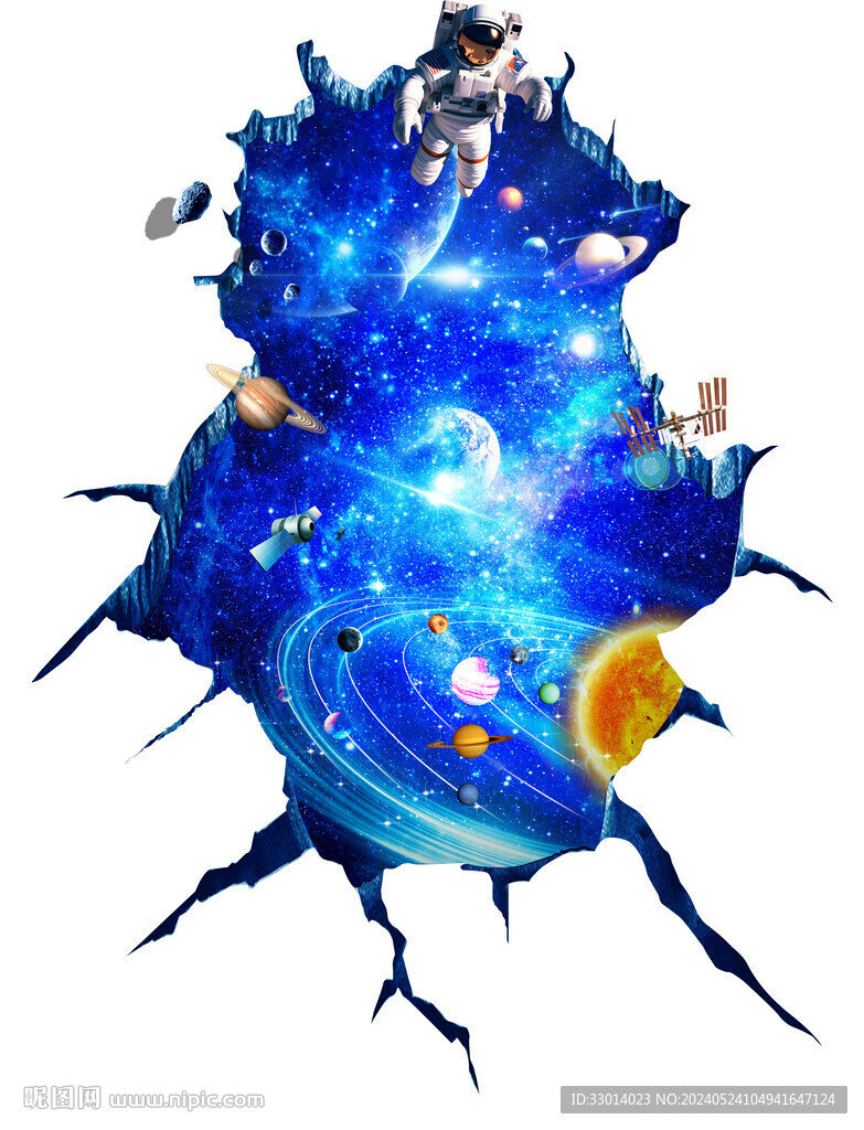 3D宇宙星空创意地画