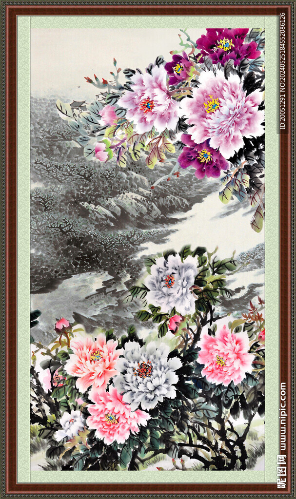 国画牡丹 