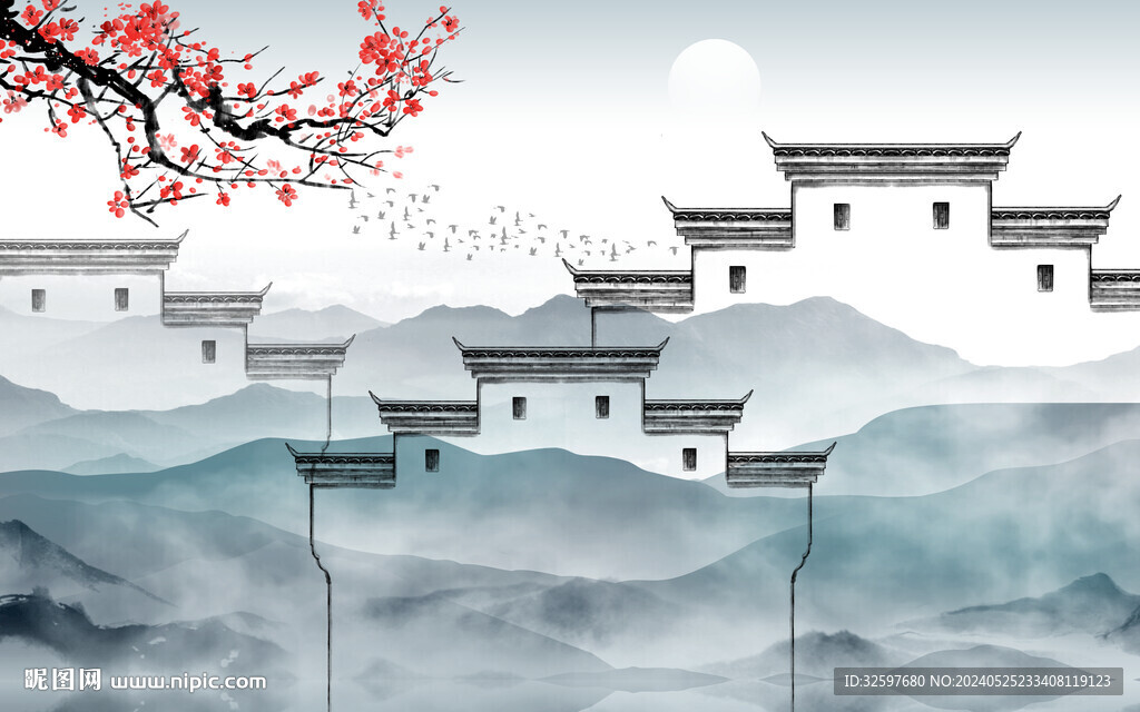 简洁禅意山水