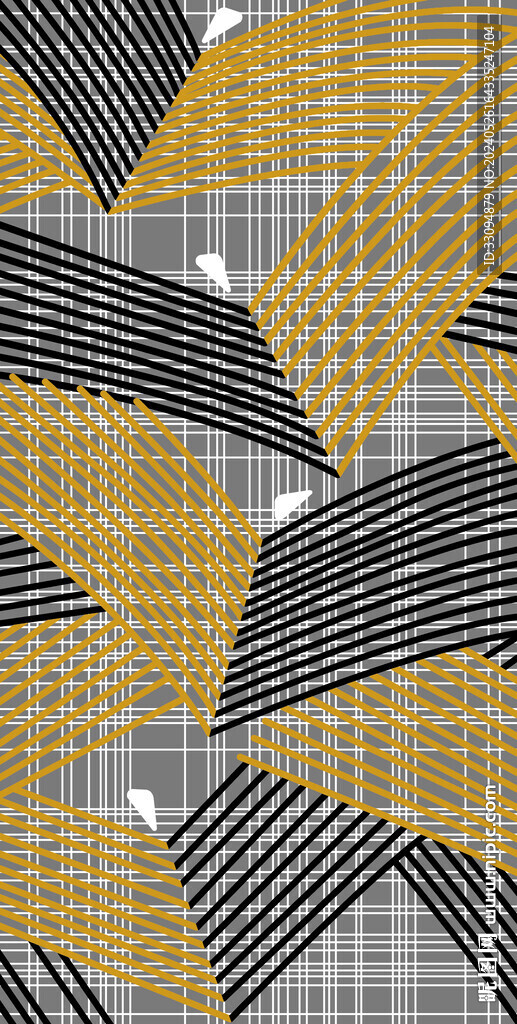 高清分层抽象线条图案打印图