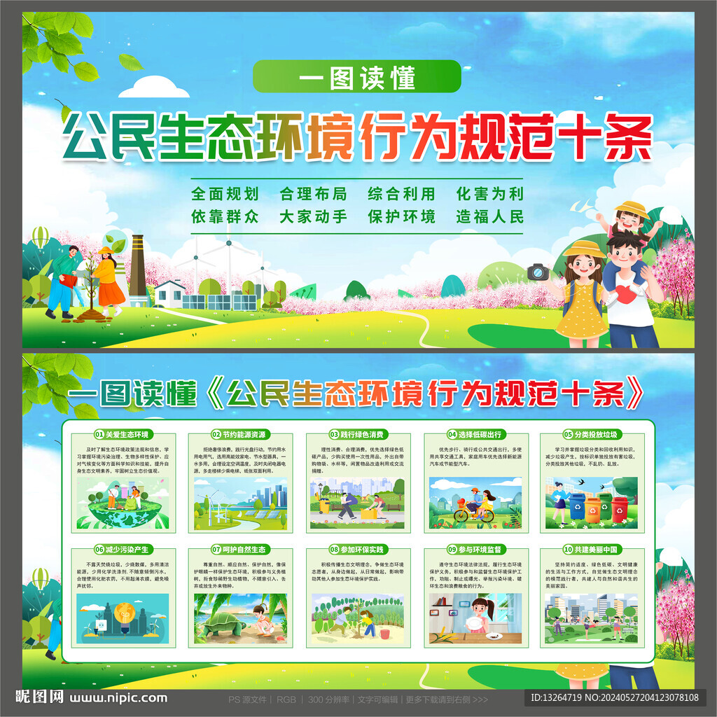 公民生态环境行为规范十条