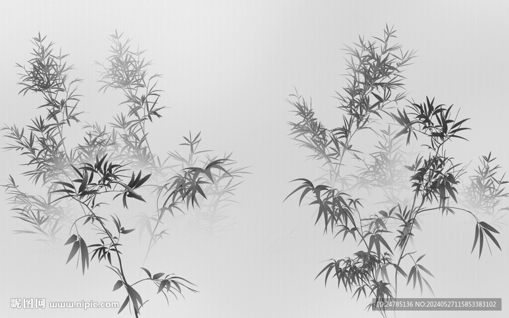 水墨竹子