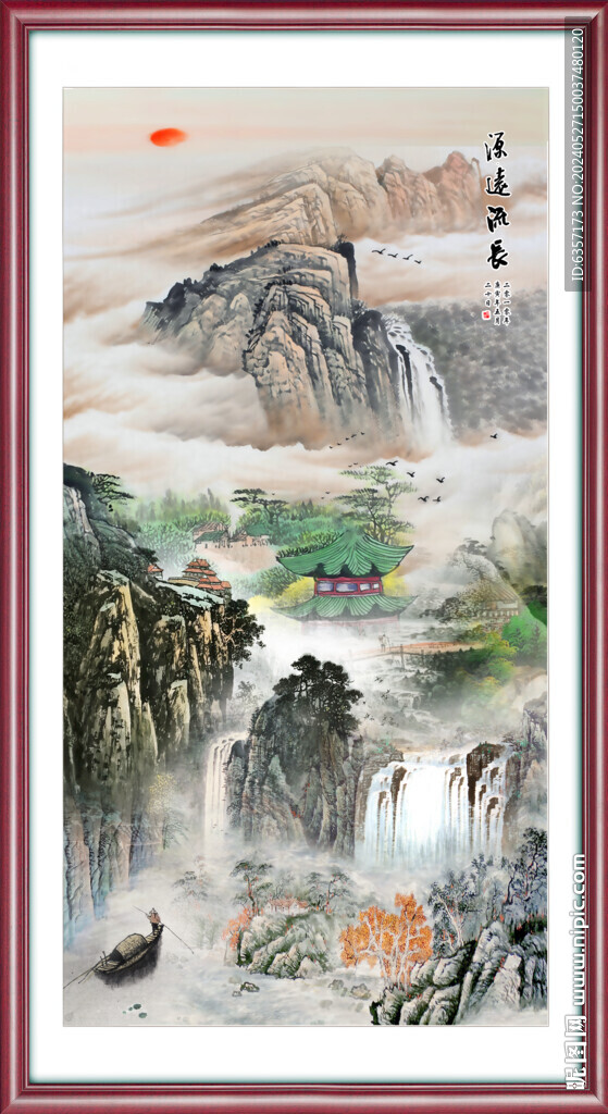 竖幅国画