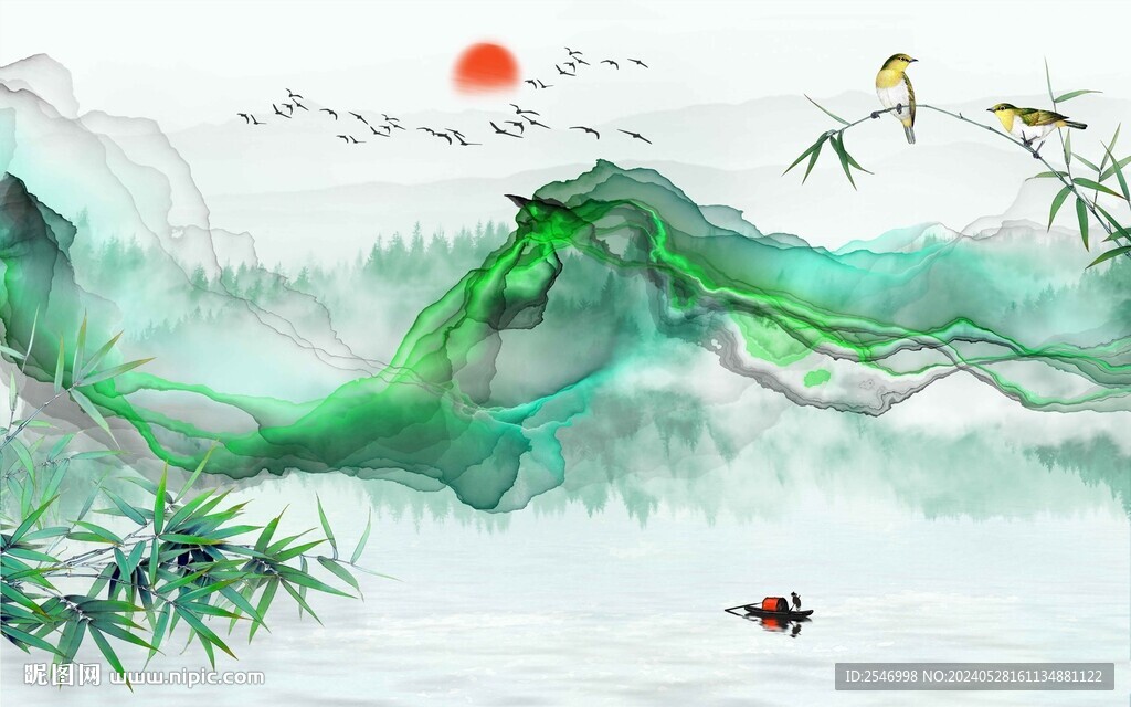 抽象山水画 