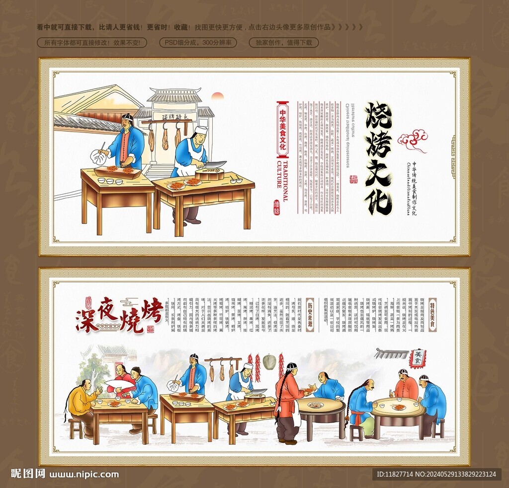 烧烤文化墙