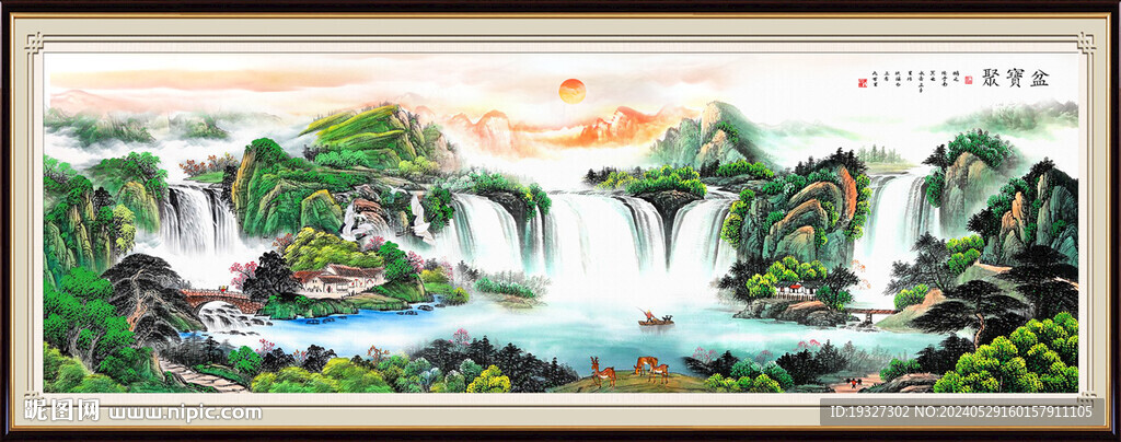 风景画 山水风景壁画