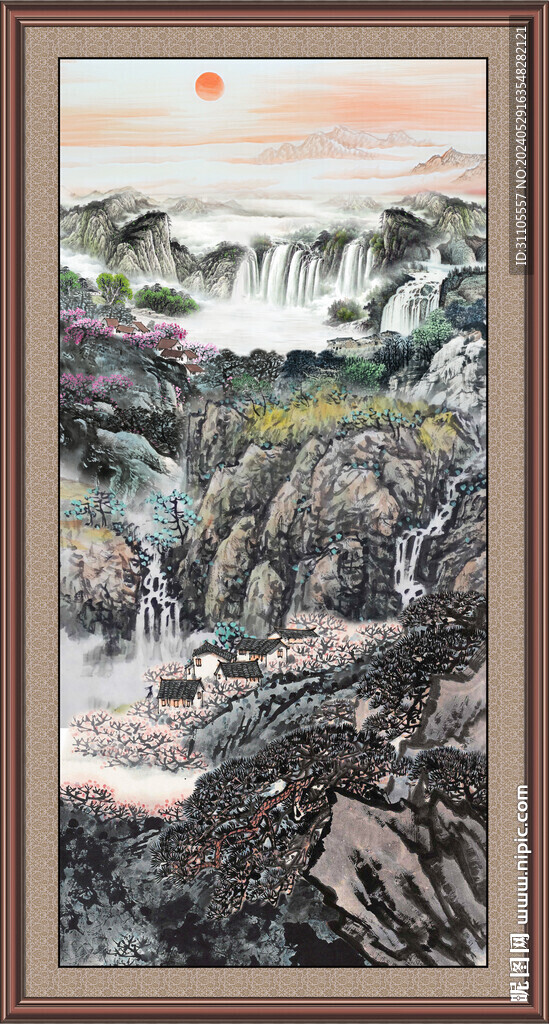聚宝盆山水 