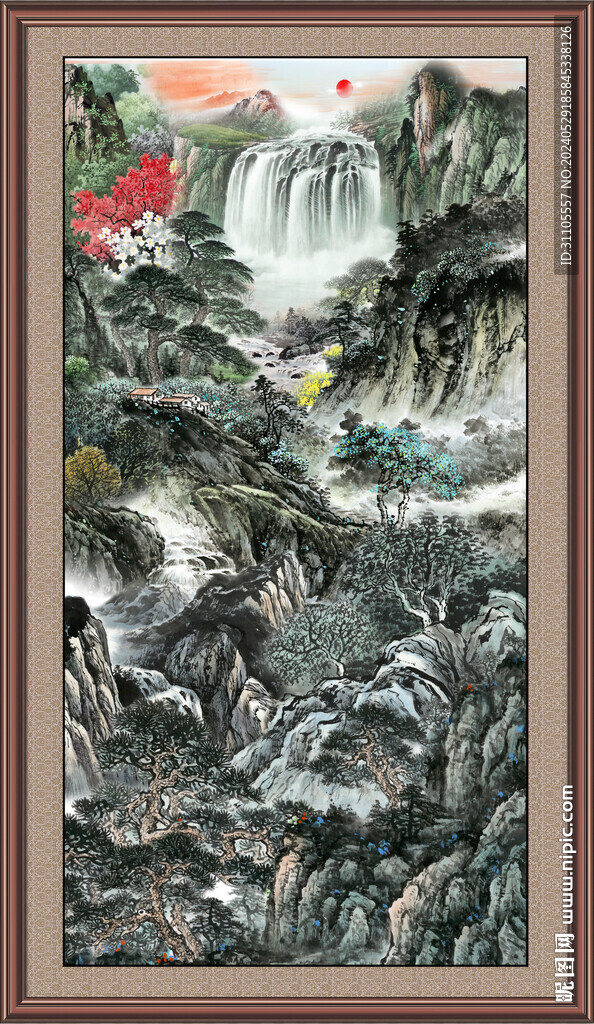 国画山水画 
