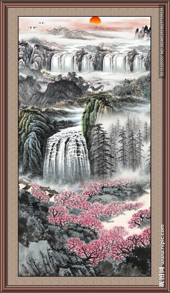 国画山水画 