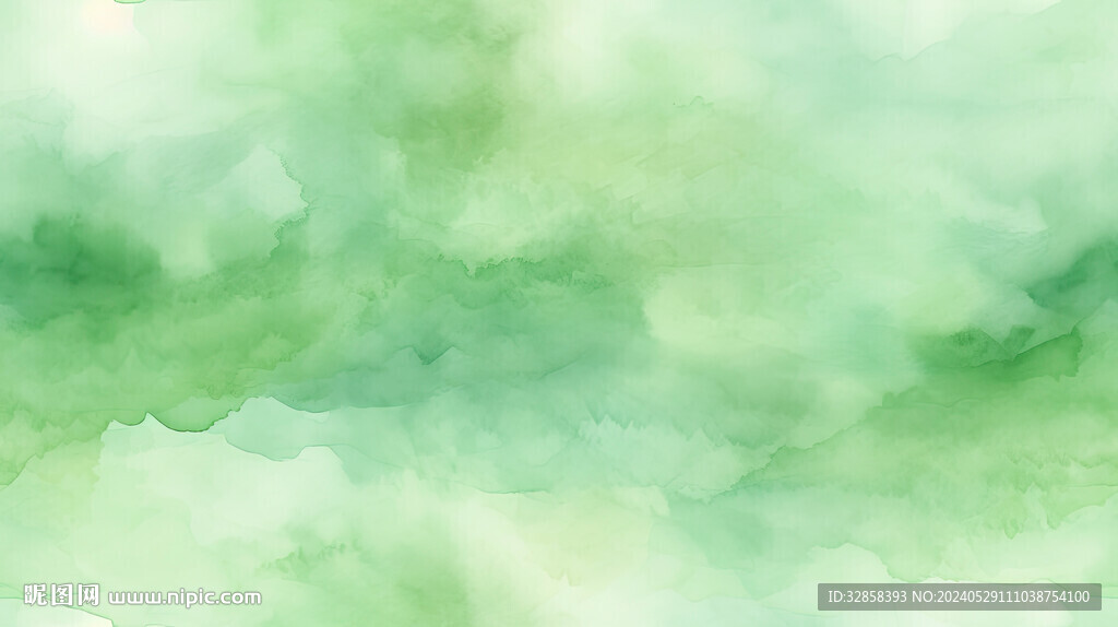 绿色水彩水墨背景