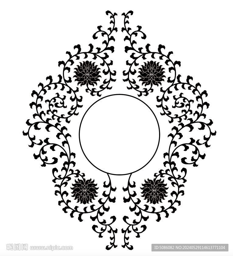 缠枝纹 中式花纹