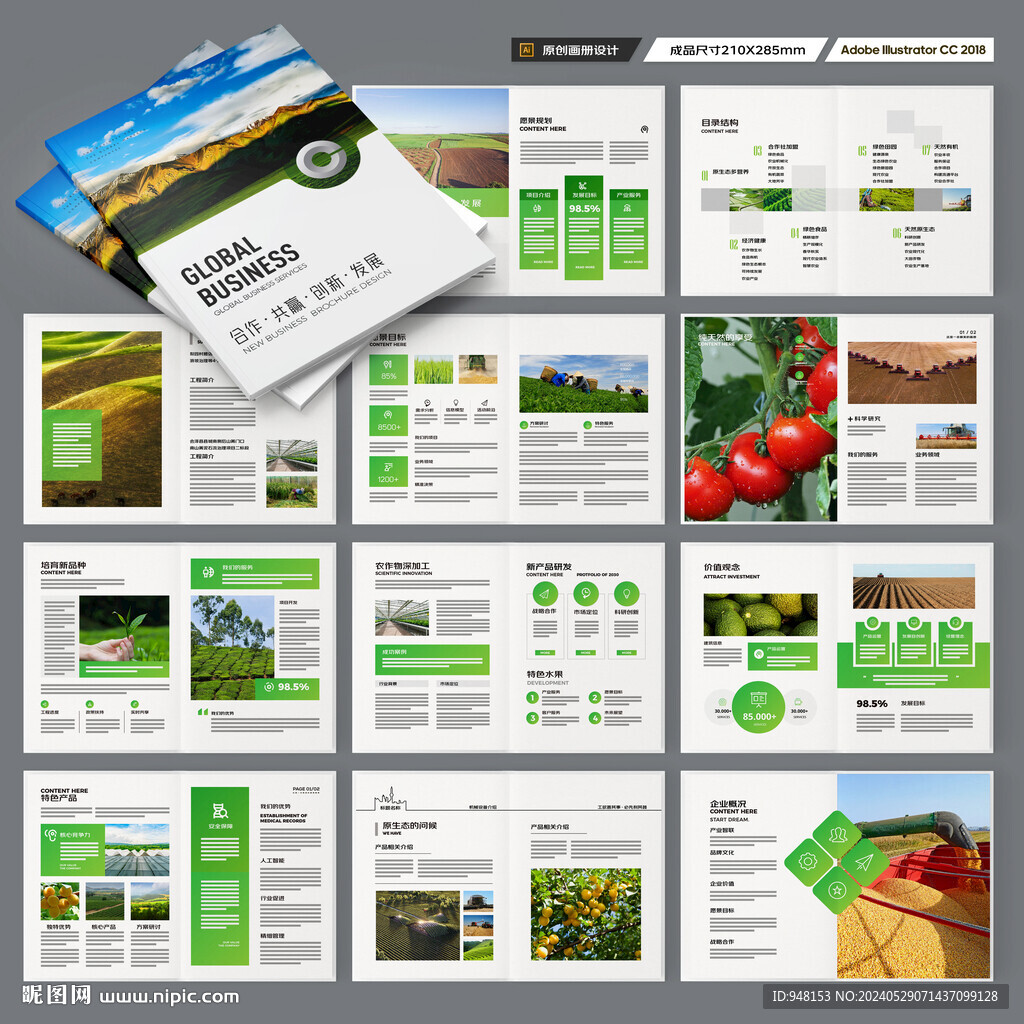 农业画册模板