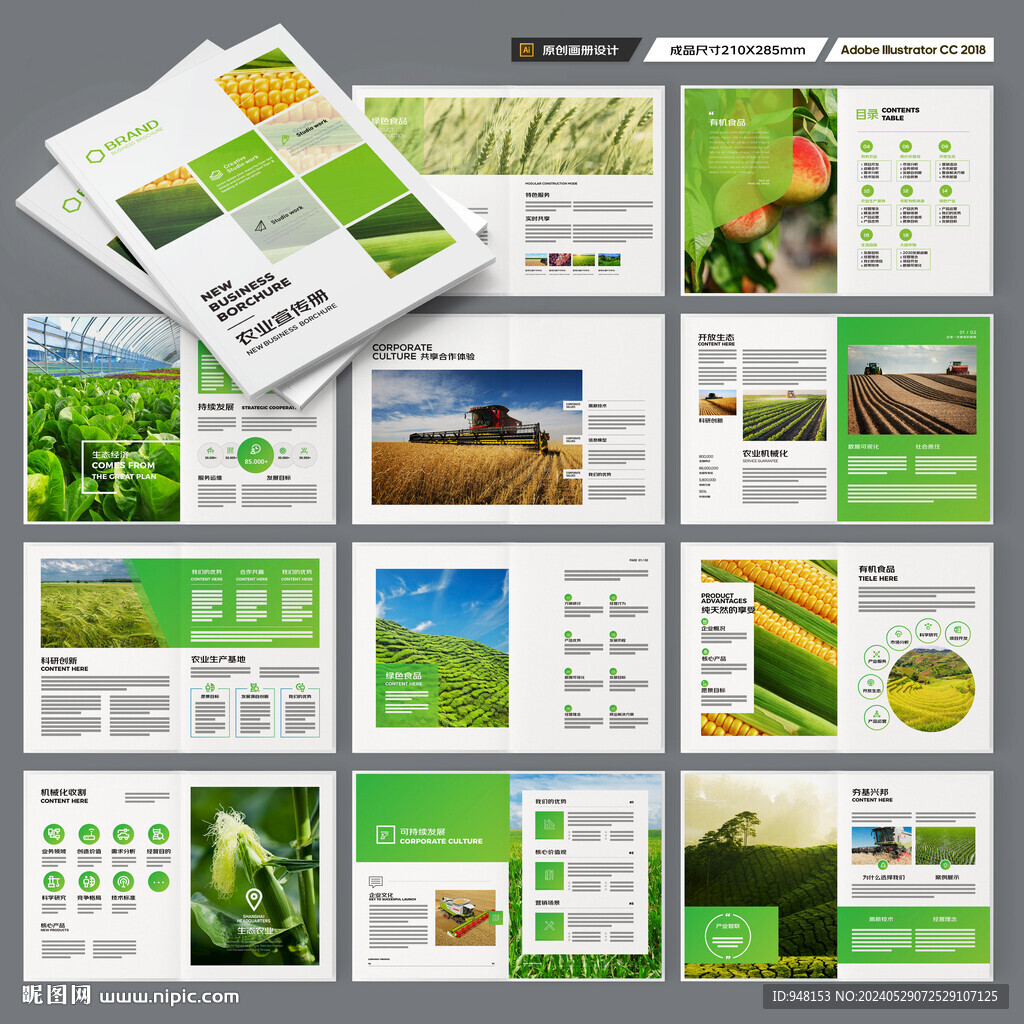 农业画册模板
