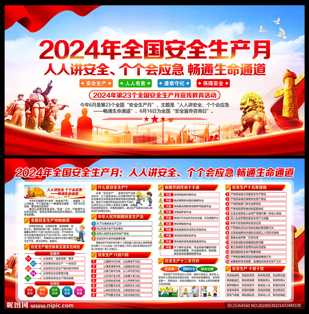 2024安全月宣传栏