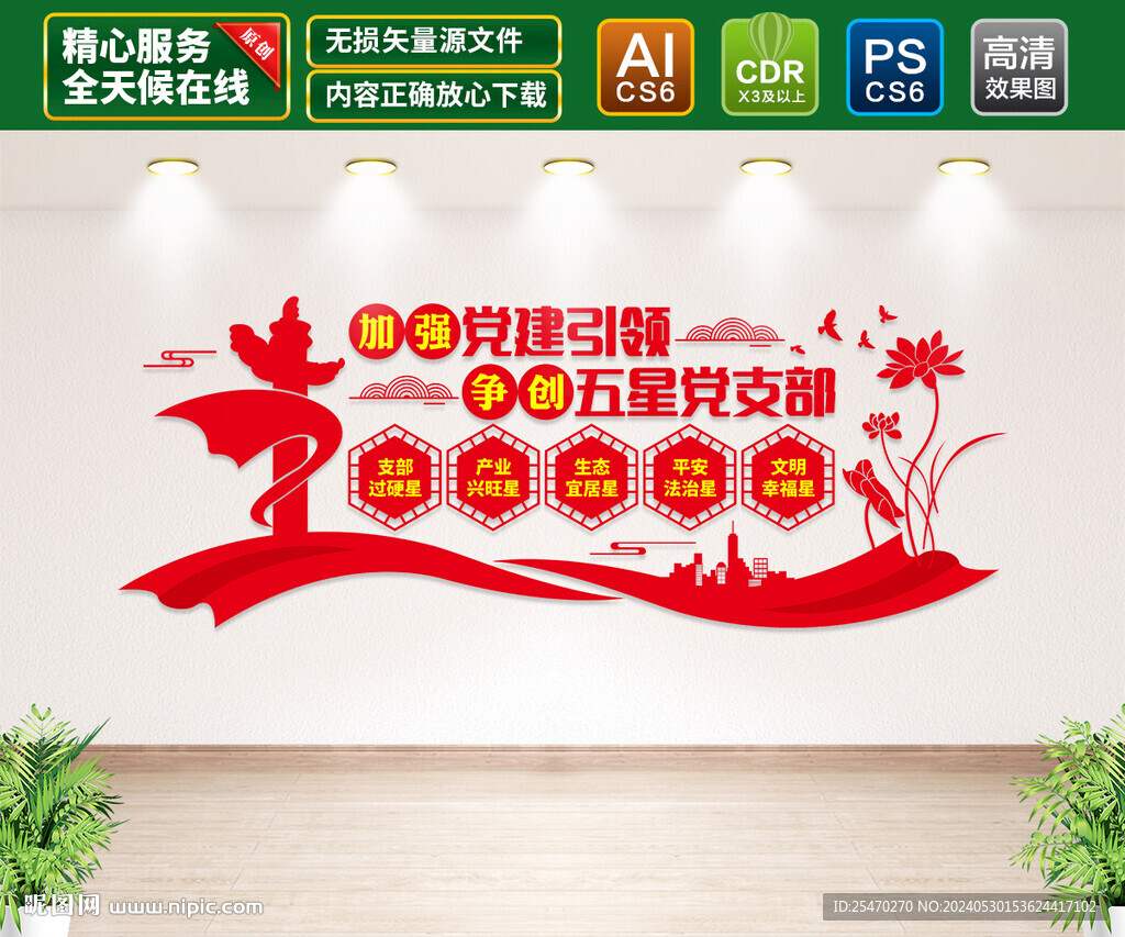 五星党支部文化墙