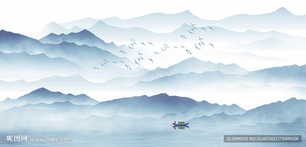 水墨山水画