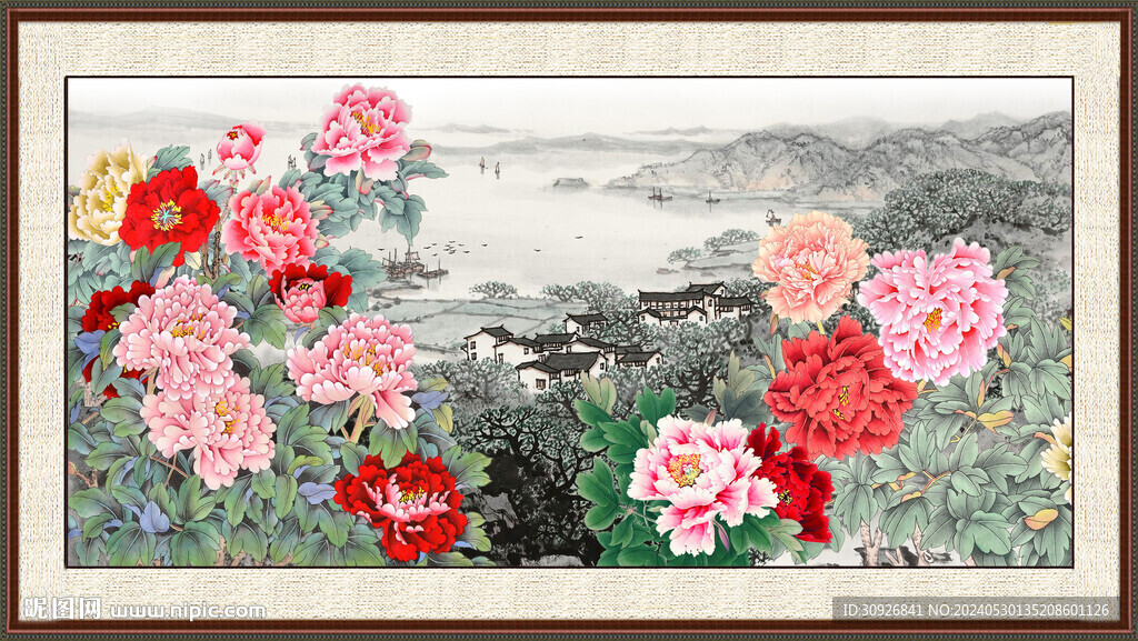牡丹装饰画 