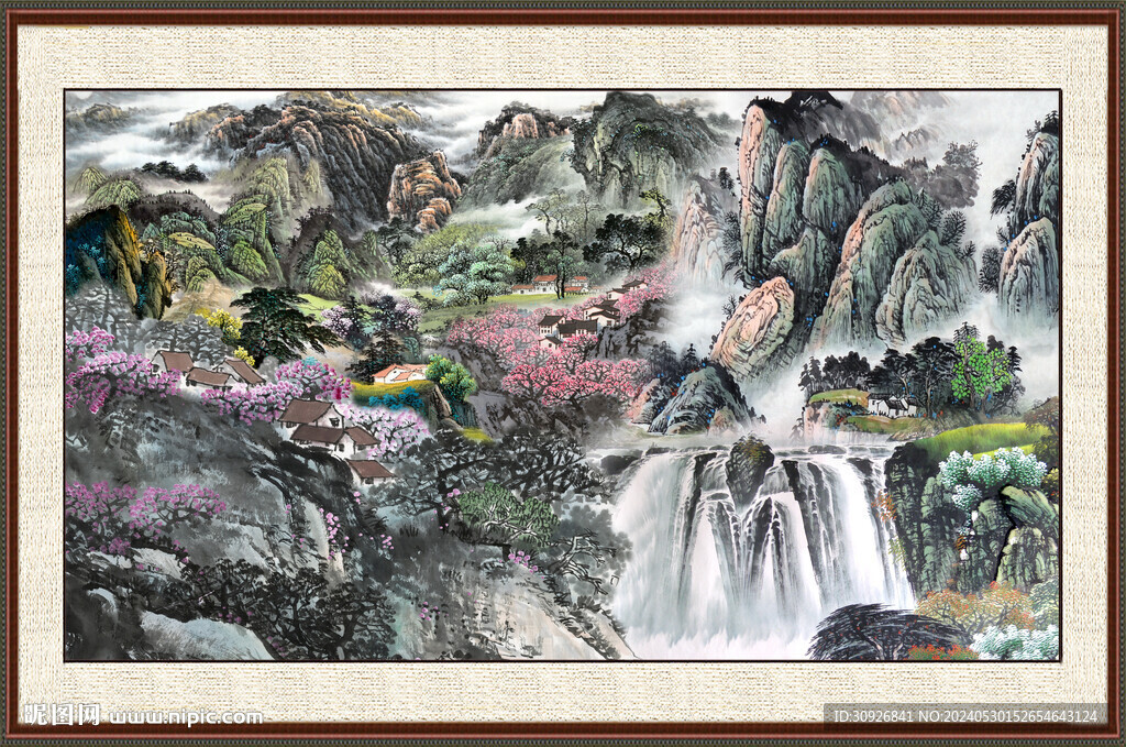 国画山水图 