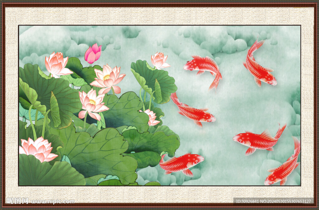 荷花装饰画 