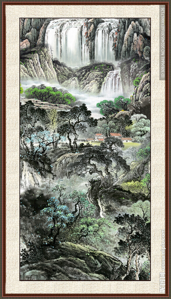 聚宝盆山水 