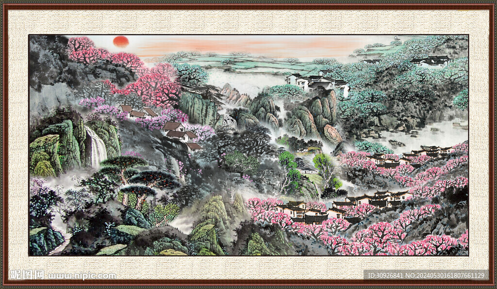 国画山水画 