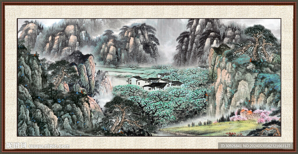 国画山水画 