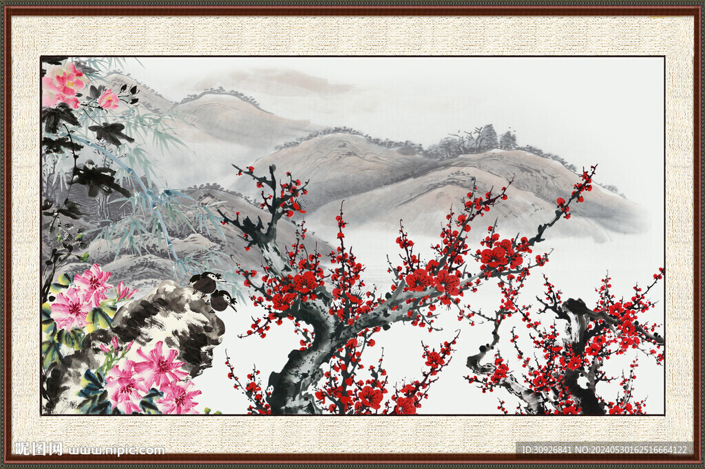 国画牡丹 