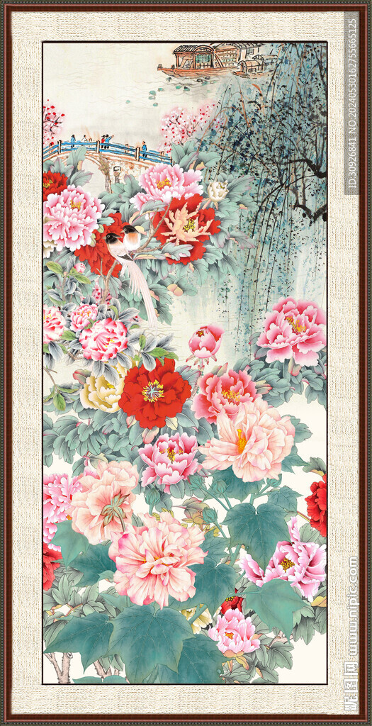 国画牡丹 