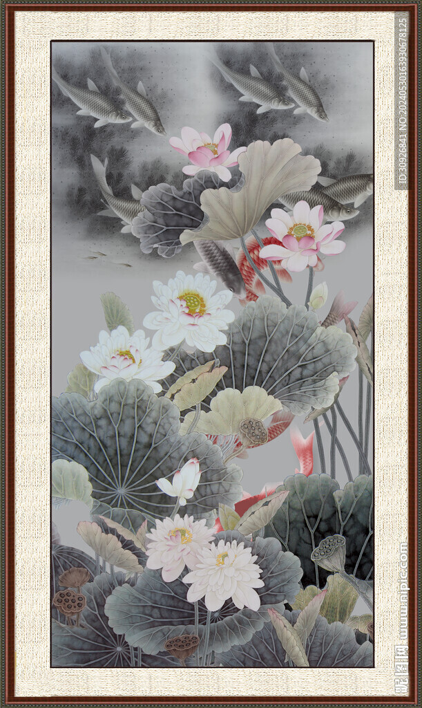 水墨荷花