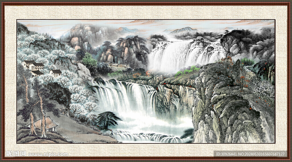 装饰山水画 