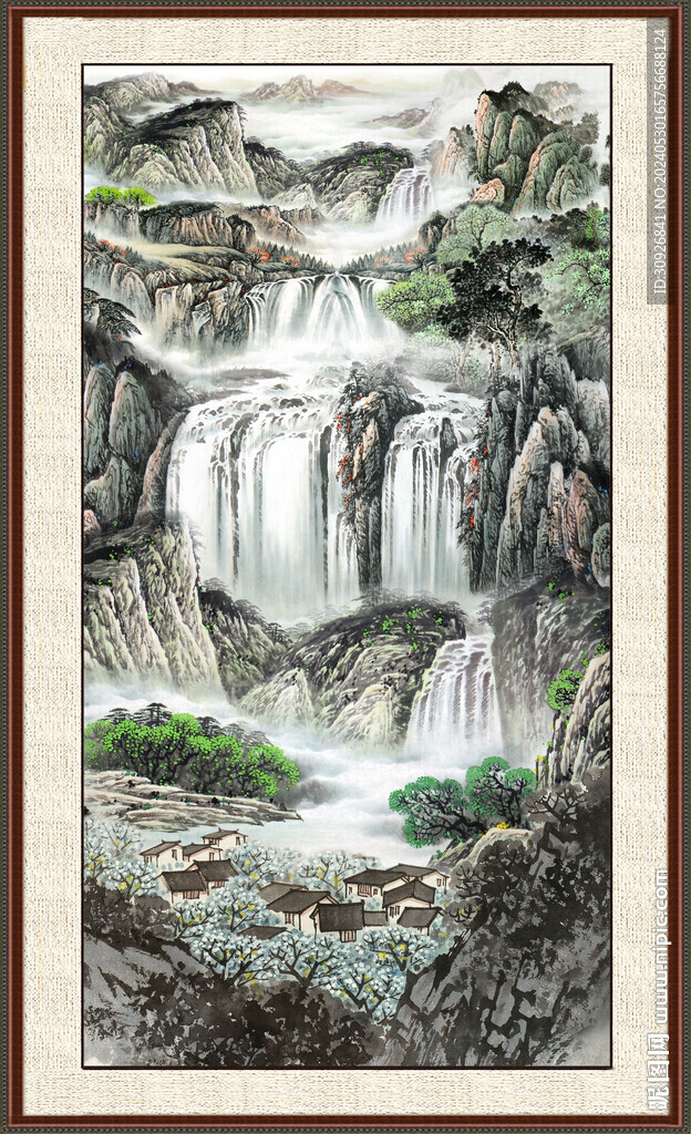 装饰山水画 