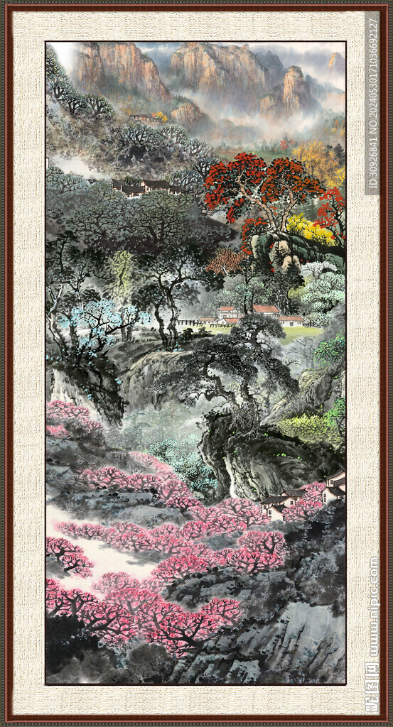 装饰山水画 